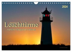 Leuchttürme - maritime Wegweiser weltweit (Wandkalender 2024 DIN A4 quer), CALVENDO Monatskalender