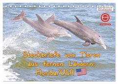 GEOclick Lernkalender: Steckbriefe von Tieren aus fernen Ländern: Florida/USA (Tischkalender 2024 DIN A5 quer), CALVENDO Monatskalender