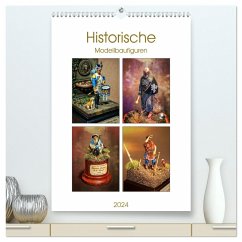 Historische Modellbaufiguren 2024 (hochwertiger Premium Wandkalender 2024 DIN A2 hoch), Kunstdruck in Hochglanz