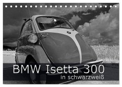 BMW Isetta 300 in schwarzweiß (Tischkalender 2024 DIN A5 quer), CALVENDO Monatskalender