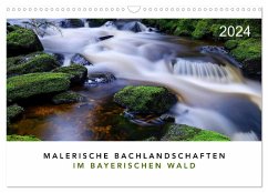 Malerische Bachlandschaften im Bayerischen Wald (Wandkalender 2024 DIN A3 quer), CALVENDO Monatskalender