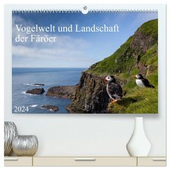Vogelwelt und Landschaft der Färöer (hochwertiger Premium Wandkalender 2024 DIN A2 quer), Kunstdruck in Hochglanz - Utelli, Anna-Barbara
