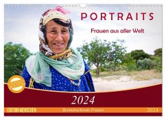PORTRAITS - Frauen aus aller Welt (Wandkalender 2024 DIN A3 quer), CALVENDO Monatskalender