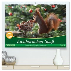 Eichhörnchen-Spaß (hochwertiger Premium Wandkalender 2024 DIN A2 quer), Kunstdruck in Hochglanz