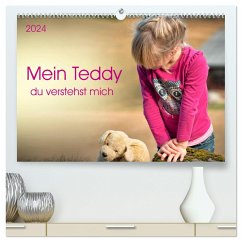 Mein Teddy - du verstehst mich (hochwertiger Premium Wandkalender 2024 DIN A2 quer), Kunstdruck in Hochglanz