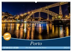Porto - Die Handelsstadt am Douro (Wandkalender 2024 DIN A2 quer), CALVENDO Monatskalender - Schikore, Martina
