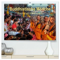 Buddhistische Mönche - das Leben für Buddha (hochwertiger Premium Wandkalender 2024 DIN A2 quer), Kunstdruck in Hochglanz