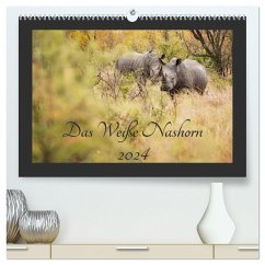 Das Weiße Nashorn (hochwertiger Premium Wandkalender 2024 DIN A2 quer), Kunstdruck in Hochglanz
