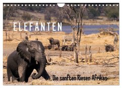 Elefanten - Die sanften Riesen Afrikas (Wandkalender 2024 DIN A4 quer), CALVENDO Monatskalender