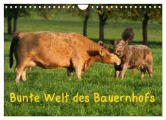 Bunte Welt des Bauernhofs (Wandkalender 2024 DIN A4 quer), CALVENDO Monatskalender
