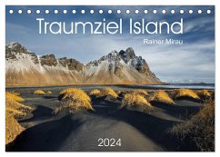 Traumziel Island 2024 (Tischkalender 2024 DIN A5 quer), CALVENDO Monatskalender - Mirau, Rainer
