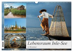 Lebensraum Inle-See in Myanmar (Wandkalender 2024 DIN A3 quer), CALVENDO Monatskalender