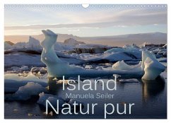 Island Natur pur (Wandkalender 2024 DIN A3 quer), CALVENDO Monatskalender - Seiler, Manuela