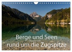 Berge und Seen rund um die Zugspitze (Wandkalender 2024 DIN A4 quer), CALVENDO Monatskalender