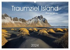 Traumziel Island 2024 (Wandkalender 2024 DIN A2 quer), CALVENDO Monatskalender - Mirau, Rainer
