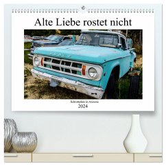 Alte Liebe rostet nicht - Schrottplatz in Arizona (hochwertiger Premium Wandkalender 2024 DIN A2 quer), Kunstdruck in Hochglanz - Jaster, Michael