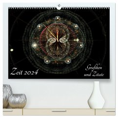 Zeit 2024 - Grafiken und Zitate (hochwertiger Premium Wandkalender 2024 DIN A2 quer), Kunstdruck in Hochglanz