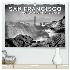 SAN FRANCISCO Monochrome Ansichten (hochwertiger Premium Wandkalender 2024 DIN A2 quer), Kunstdruck in Hochglanz - Viola, Melanie