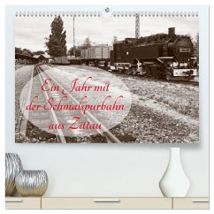 Ein Jahr mit der Schmalspurbahn aus Zittau (hochwertiger Premium Wandkalender 2024 DIN A2 quer), Kunstdruck in Hochglanz - Valley, Joy