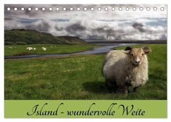 Island - wundervolle Weite (Tischkalender 2024 DIN A5 quer), CALVENDO Monatskalender