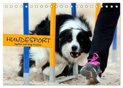 HUNDESPORT - Agility und Dog Frisbee (Tischkalender 2024 DIN A5 quer), CALVENDO Monatskalender