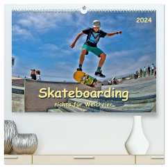 Skateboarding - nichts für Weicheier (hochwertiger Premium Wandkalender 2024 DIN A2 quer), Kunstdruck in Hochglanz