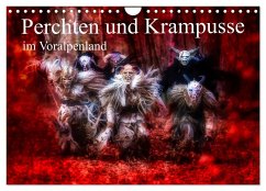 Perchten und Krampusse im Voralpenland (Wandkalender 2024 DIN A4 quer), CALVENDO Monatskalender