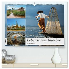 Lebensraum Inle-See in Myanmar (hochwertiger Premium Wandkalender 2024 DIN A2 quer), Kunstdruck in Hochglanz