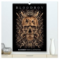 BLOODBOY/WAR ILLUSTRATION (hochwertiger Premium Wandkalender 2024 DIN A2 hoch), Kunstdruck in Hochglanz