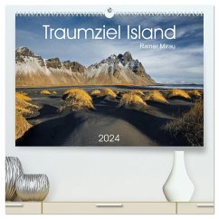 Traumziel Island 2024 (hochwertiger Premium Wandkalender 2024 DIN A2 quer), Kunstdruck in Hochglanz - Mirau, Rainer