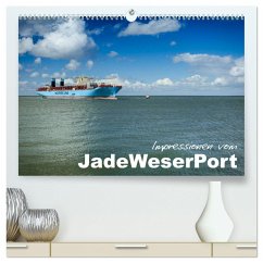 Impressionen vom JadeWeserPort (hochwertiger Premium Wandkalender 2024 DIN A2 quer), Kunstdruck in Hochglanz