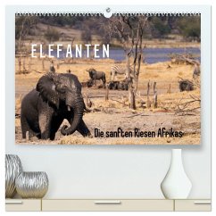 Elefanten - Die sanften Riesen Afrikas (hochwertiger Premium Wandkalender 2024 DIN A2 quer), Kunstdruck in Hochglanz