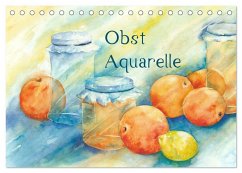 Obst Aquarelle (Tischkalender 2024 DIN A5 quer), CALVENDO Monatskalender