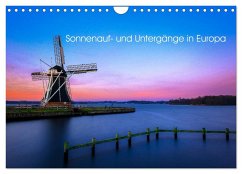 Sonnenauf- und Untergänge in Europa (Wandkalender 2024 DIN A4 quer), CALVENDO Monatskalender