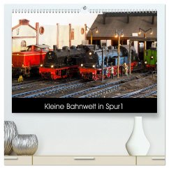 Kleine Bahnwelt in Spur 1 (hochwertiger Premium Wandkalender 2024 DIN A2 quer), Kunstdruck in Hochglanz - Hegerfeld-Reckert, Anneli
