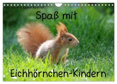 Spaß mit Eichhörnchen-Kindern (Wandkalender 2024 DIN A4 quer), CALVENDO Monatskalender