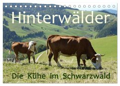 Hinterwälder - Die Kühe aus dem Schwarzwald (Tischkalender 2024 DIN A5 quer), CALVENDO Monatskalender