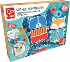 Hape E1067 - Sponge Painting Fun, Malspaß mit Farbrollern und Schablonen, Malset, 24-teilig, Love Play Learn