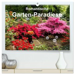 Romantische Garten-Paradiese (hochwertiger Premium Wandkalender 2024 DIN A2 quer), Kunstdruck in Hochglanz