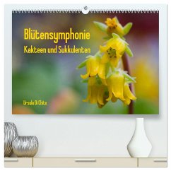 Blütensymphonie - Kakteen und Sukkulenten (hochwertiger Premium Wandkalender 2024 DIN A2 quer), Kunstdruck in Hochglanz