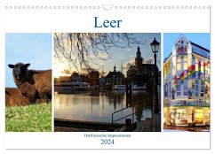 Leer - Ostfriesische Impressionen 2024 (Wandkalender 2024 DIN A3 quer), CALVENDO Monatskalender