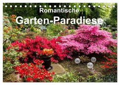 Romantische Garten-Paradiese (Tischkalender 2024 DIN A5 quer), CALVENDO Monatskalender