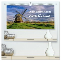 Windmühlen in Ostfriesland (hochwertiger Premium Wandkalender 2024 DIN A2 quer), Kunstdruck in Hochglanz - LianeM