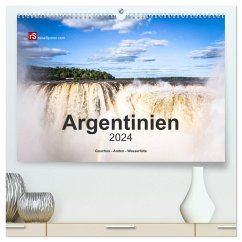 Argentinien, Gauchos - Anden - Wasserfälle (hochwertiger Premium Wandkalender 2024 DIN A2 quer), Kunstdruck in Hochglanz