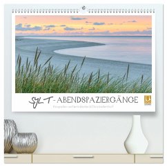 SYLT - Abendspaziergänge (hochwertiger Premium Wandkalender 2024 DIN A2 quer), Kunstdruck in Hochglanz
