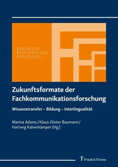 Cover Zukunftsformate der Fachkommunikationsforschung (eBook, PDF)