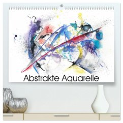 Abstrakte Aquarelle (hochwertiger Premium Wandkalender 2024 DIN A2 quer), Kunstdruck in Hochglanz