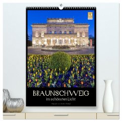 Braunschweig im schönsten Licht (hochwertiger Premium Wandkalender 2024 DIN A2 hoch), Kunstdruck in Hochglanz