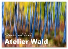Atelier Wald - gemalt mit Licht (Wandkalender 2024 DIN A2 quer), CALVENDO Monatskalender