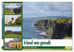 Irland wie gemalt (Tischkalender 2024 DIN A5 quer), CALVENDO Monatskalender